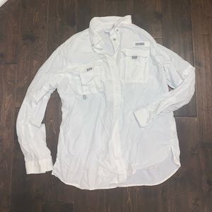 Women’s Large Columbia PFG Long Sleeve white